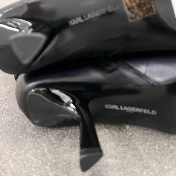 NWOB $169 Karl Lagerfeld “Karly” Heeled Ankle Boots - Picture 5 of 7